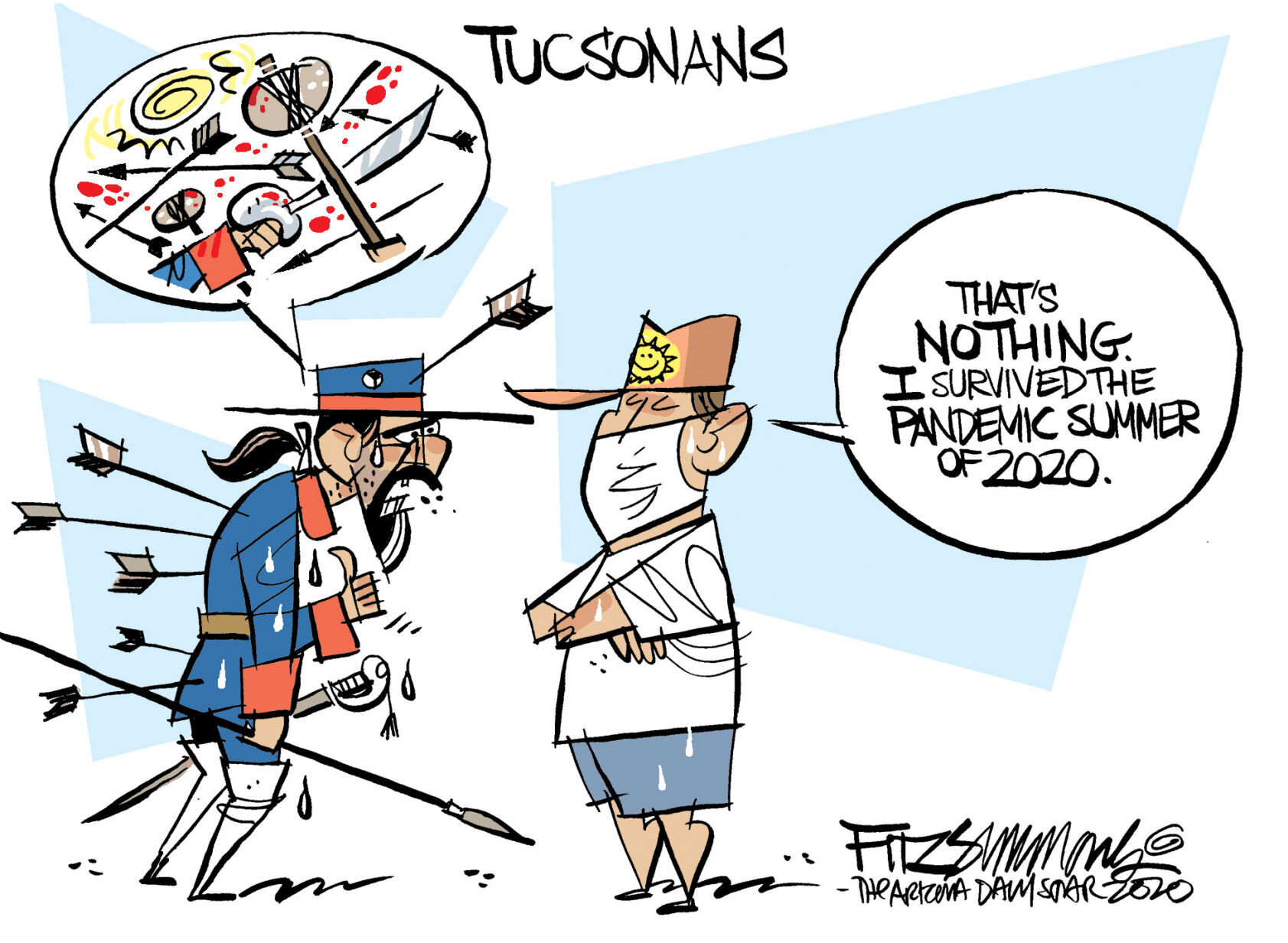 Daily Fitz Cartoon: Tucson's Summer of 2020